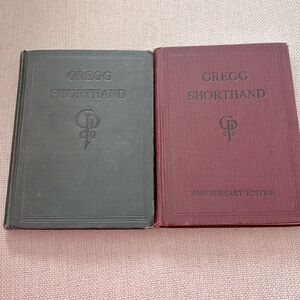 Vintage 1916 1929 Gregg Shorthand Books. Hardback. Typing | Dictation | Antique